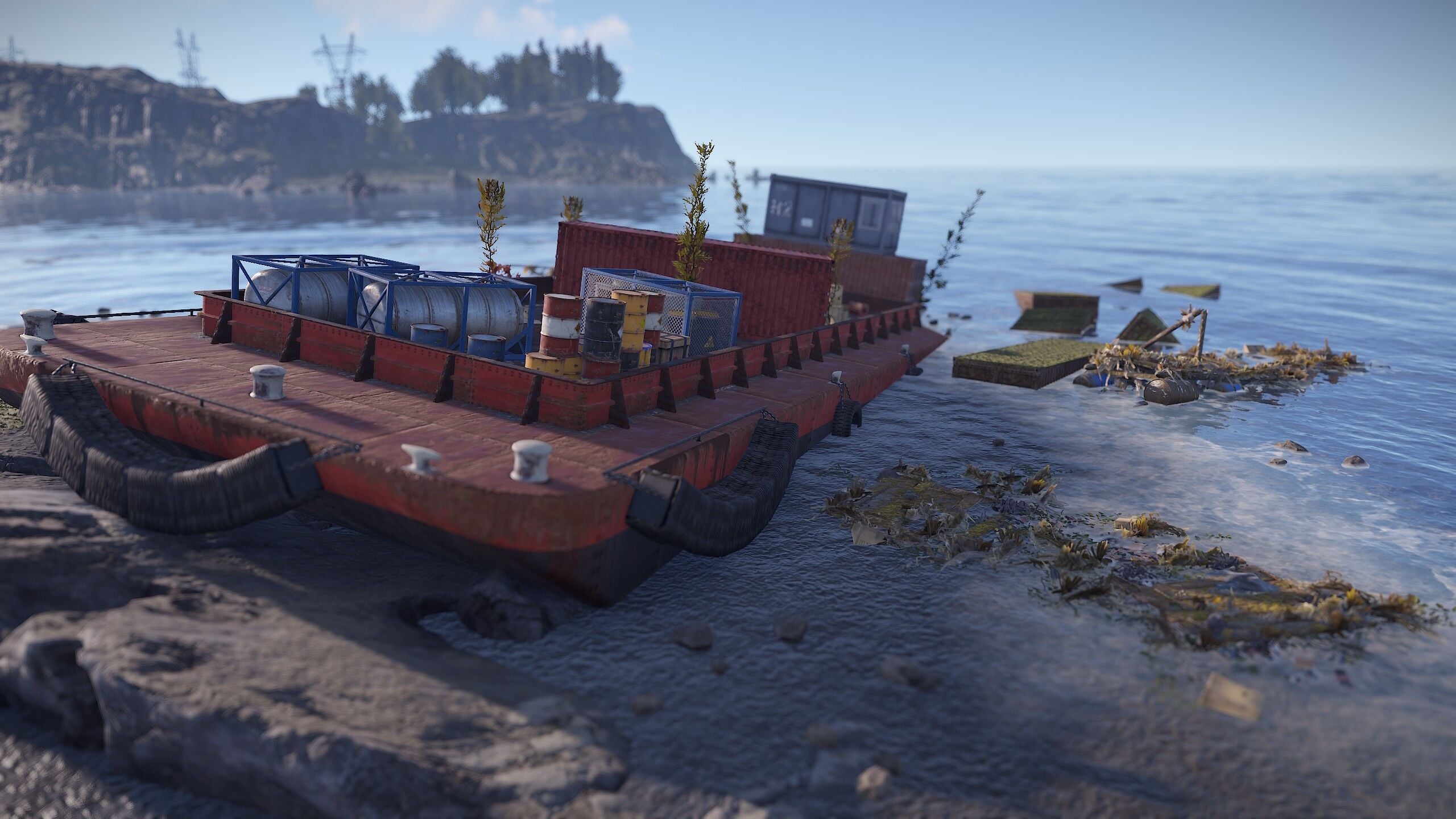 座礁したタンカー Stranded Barge