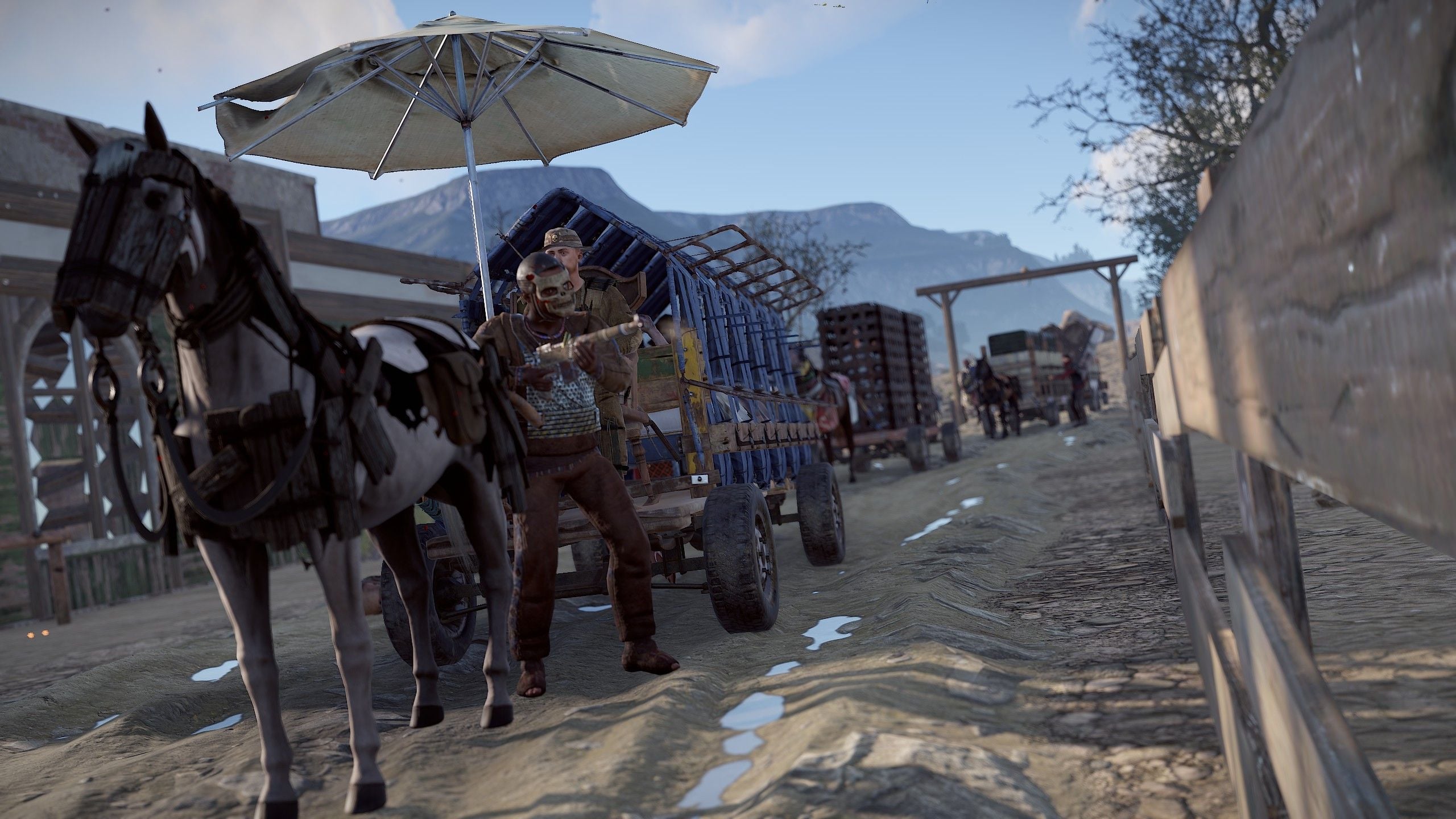 Caravan event traveling on the road