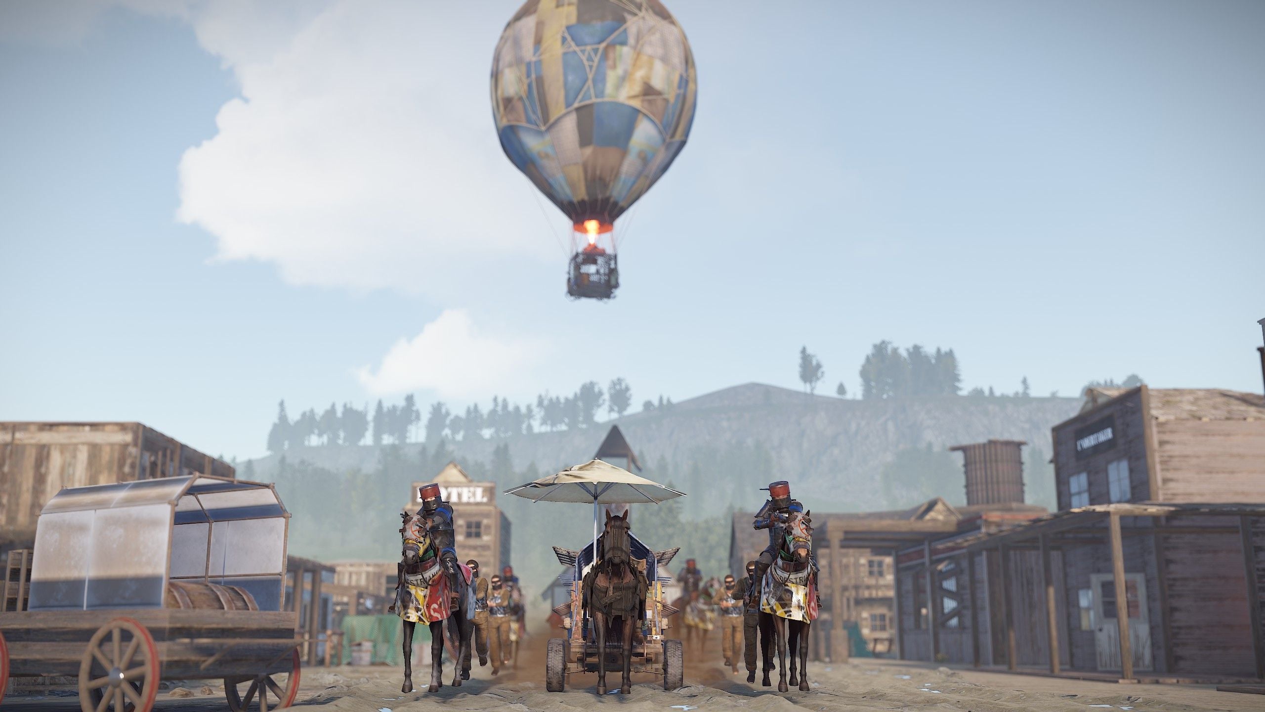 Looting the stopped caravan