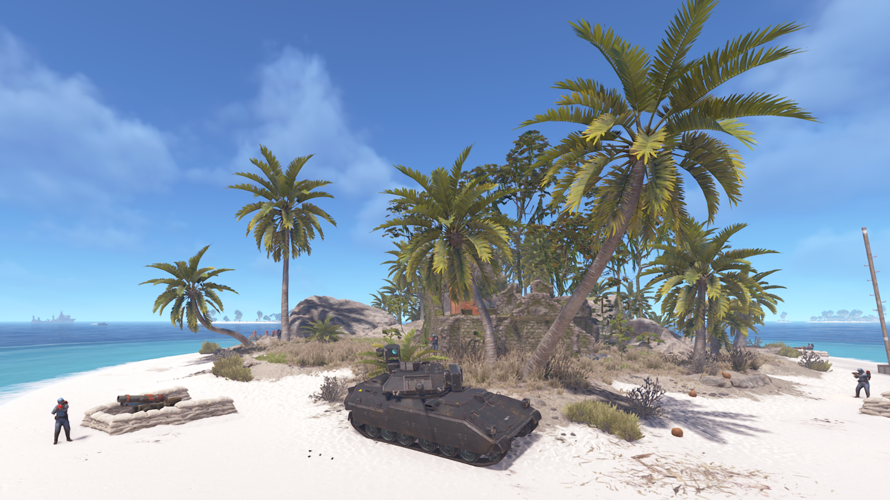 The boss Bradley APC on the beach